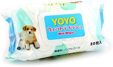 YoYo Pet Nature Aloe Vera Wet Wipes Deodorizing Deep Cleaning Bath / Groom Dog Cat Paws Small Animal - Pack 400 Count