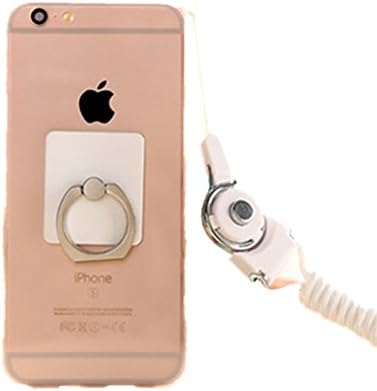 Anti-drop Protection Shell Case with Adjustable Detachable Neck Lanyard Hanging Neck Strap Lanyard and Ring Holder for Iphone (White for 6 plus/6s plus)