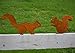 Elegant Garden Design Alert Squirrel, Steel Silhouette with Rusty Patina