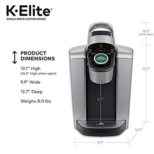 Keurig C KElite Maker, Single Serve KCup Pod Brewer, With Iced Coffee