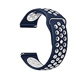 EloBeth for Fitbit Blaze Bands, Fitbit Blaze Soft Silicone Replacement Sport Band Fitbit Blaze Smart Fitness Watch (Blue/White-Large)
