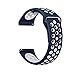 EloBeth for Fitbit Blaze Bands, Fitbit Blaze Soft Silicone Replacement Sport Band Fitbit Blaze Smart Fitness Watch (Blue/White-Large)