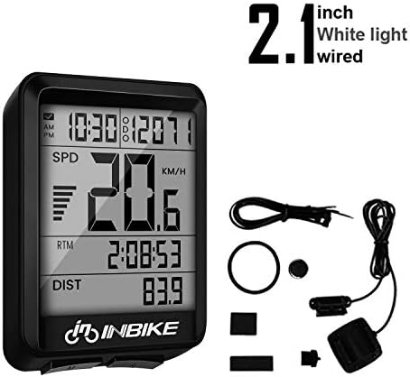Bicycle Speedometer Odometer Waterproof Wireless Stopwatch/Average Speed/Trip Time/Distance Recording Odometer Bike Computer with LED Backlight for Cycling