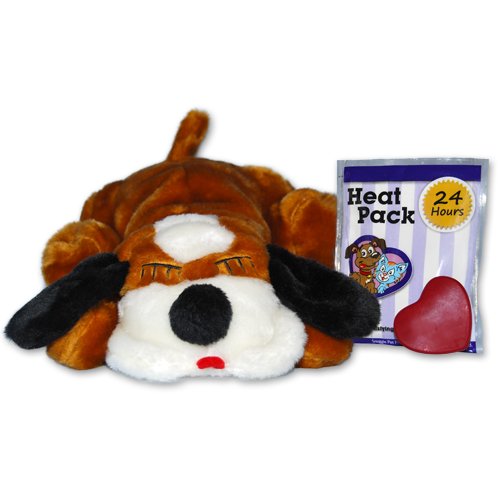 Snuggle Pet Products Snuggle Puppies Behavioral Aid Toy for Pets, Brown and White, My Pet Supplies