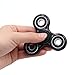 Cppslee Hands Fidget Spinner Toy Stress Reducer- Perfect For ADD, ADHD, Anxiety, and Autism Adult Children (Black + sliver)