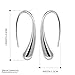 WKShop Jewelry Teardrop Hook Stainless Steel Silver Hoop Earrings