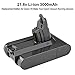 Energup Upgraded 21.6V 3000mAh Li-ion Battery for Dyson V6 595 650 770 880 DC58 DC59 DC61 DC62 Animal Handheld Replacement Battery (with 2 Pack Dyson Filters Replacement)