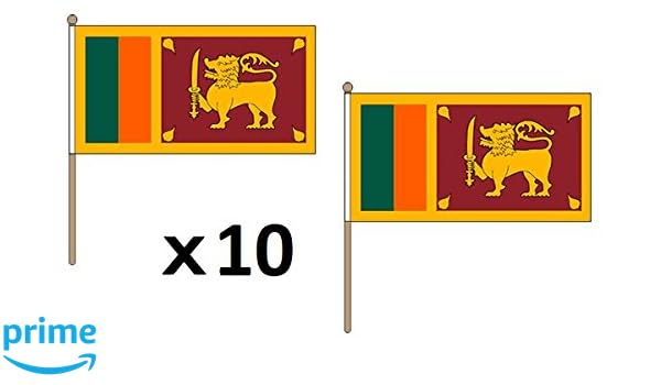 Amazon Com Az Flag Sri Lanka Flag 12 X 18 Wood Stick Sri