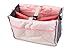 PK Baby Diaper Caddy - Bag in Tote Bag - Hanging Stroller Straps - Compact Nursery Organizer Storage in Girl Pink bundle set comes with a FREE Reusable Portable Waterproof Changing Pad Liner