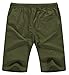 NITAGUT Men's Linen Casual Classic Fit Short (XL, 01Amry Green)