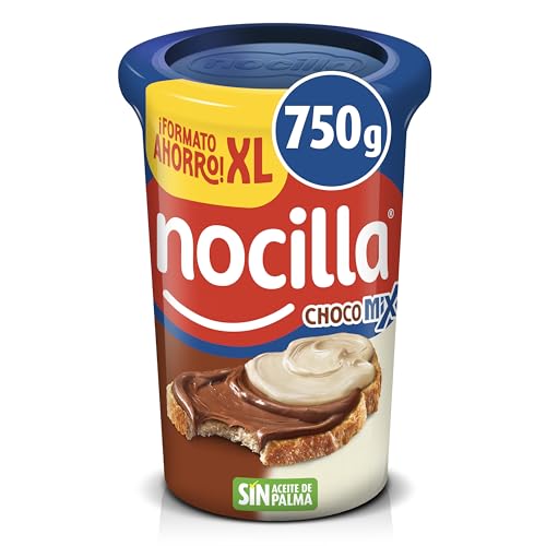 , ChocoMix, Doble Crema al Cacao y Leche con Avellanas sin Aceite de Palma - Formato XL - Tarrina 750g