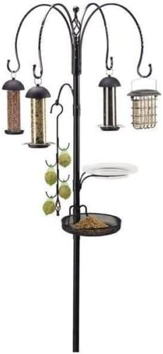 Gardman Complete Wild Bird Feeding Station Kit: Bird Bath 4 x Feeders 4 x Hooks