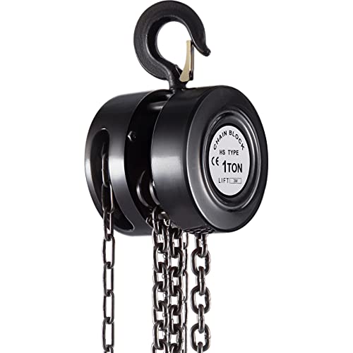 VEVOR Hand Chain Hoist, 2200 lbs /1 Ton Capacity Chain Block, 10ft/3m Lift Manual Hand Chain
