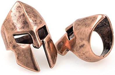 SouthBeat Warrior Helmet Bead Antique Brass for 550 Paracord Bracelet DIY Jewelry Making Supplies (2Pcs,Antique Copper)
