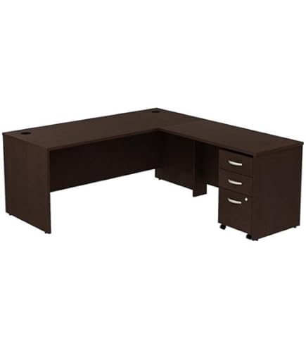 Bush Business Furniture Escritorio Esquinero Para Zurdos Series C De 72 W En Hansen Cherry, Mesa De Computadora Grande Para El Hogar Y La Oficina Profesional