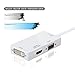 OMorc Mini DisplayPort (Thunderbolt 2 Port) to HDMI/VGA/DVI Cable Adapter Converter for MacBook Pro Air iMac, Mac Mini Surface Book Pro 3/4, White
