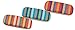 LBI Hard Eyeglass Case, Glasses Holder For Women, Men, Girls, Boys- Colorful Stripes, Beach Days, Small / Medium