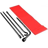 Red Hound Auto 2005-2013 Compatible with Toyota Tacoma Spare Lug Wrench Tire Tool Replacement Kit with Case