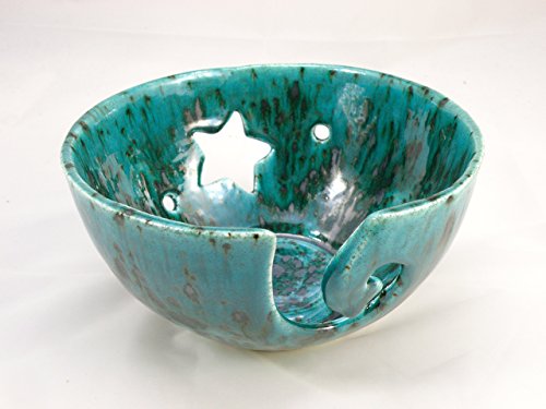 Large Pottery Yarn Bowl Knitting Bowl Crochet Bowl Lead free Glaze