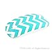 TopCase Chevron Series Turquoise/Hot Blue USB Optical Wireless Mouse for MacBook (pro, air) and All Laptop + TopCase Designed Chevron Mouse Pad