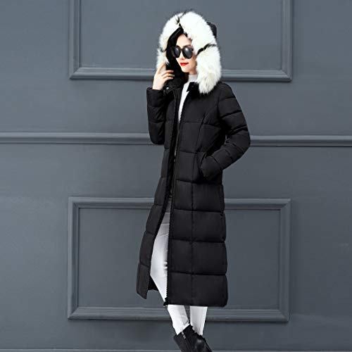 JMETRIE Women's Winter Warm Solid Puffer Coat Double Zipped Faux