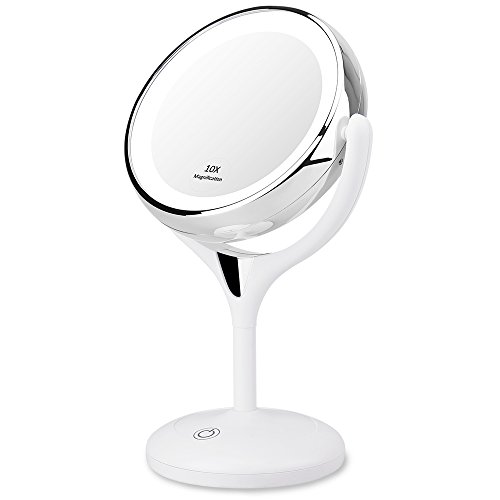 Buy KEDSUM Upgraded 1X/10X Double Sided Lighted Makeup Mirror, 360