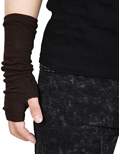Unisex ZWS130 Elastic Knitted Warm Autumn and Winter Half Finger Fingerless Gloves