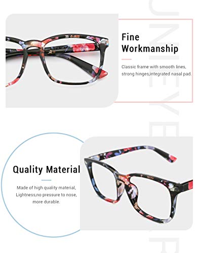 Slocyclub Vintage Nerd Square Eyeglasses Frame Keyhole Design Non Prescription Lens Glasses for Women Men - Thumbnail 4