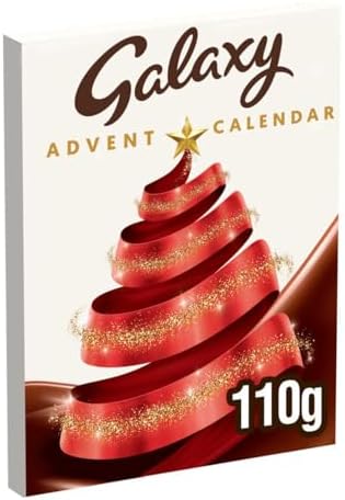 Galaxy Milk Chocolate Advent Calendar, 110g, Ideal for Christmas Chocolate Gift Box, or Snacks
