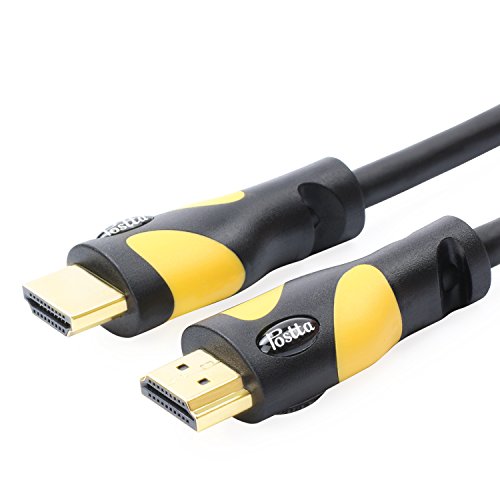 Postta HDMI Cable(100 Feet Yellow) HDMI 2.0V with Built-in Signal Booster-Support 4K,3D,1080P,Ethernet,Audio Return & Ultra HD-1 Pack - Thumbnail 4