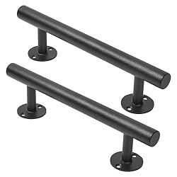 Purife 12'' Black Iron Gate Handles and Pulls Pack
