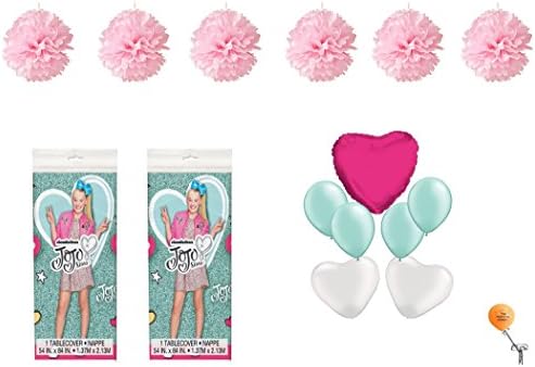 JoJo Siwa Decrorating Kit 2 Table cover ,Balloons And Hanging Decorations