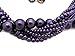 Fashion 21 Women's Twisted Multi-Strand Simulated Pearl Statement Necklace and Earrings Set (Purple Tone)