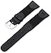Hadley-Roma 20mm 'Men's' Leather Watch Strap, Color:Black (Model: MSM866RA 200)