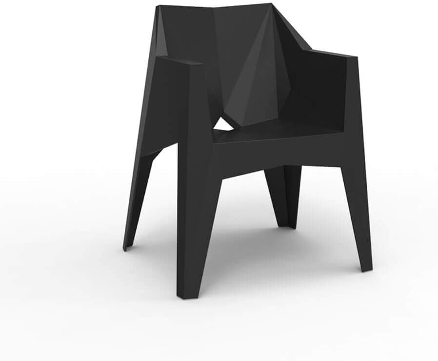 Set 2 Vondom Voxel Chair for Outdoor Black