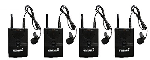 STARAUDIO SMV-4000B Pro 4 Channel PA DJ Stage Church Karaoke KTV Wireless Headset Lavalier Microphone System - Thumbnail 5