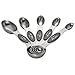 Magnetic Stainless Steel Measuring Spoons with Double Ends for Measuring Dry and Liquid Ingredients, Set of 5