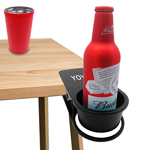 YOY Drink Cup Holder Clip Table Desk Side Water Glass Beer Bottle