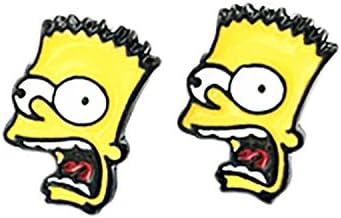 Bart from The Simpsons Stud Earrings With Gift Box from Outlander Gear