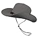 OMECHY Waterproof Outdoor Bucket Hat Summer UV Protection Sun Cap Boonie Fishing Camouflage Hat,Grey