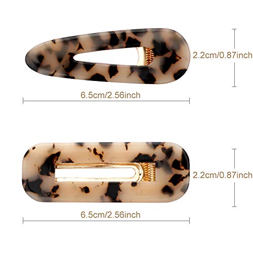 Hair Clips 16 PCS, OYRGCIK 4 PCS Pearls Hair Clips & 12 PCS Acrylic Resin Hair Barrettes Fashion Geometric Alligator Hair Pins for Women Ladies Girls Hair Bows Headwear Styling Hair Tools Accessories