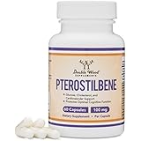 Pterostilbene 100mg Capsules (Third Party Tested) Made in The USA, 60 Capsules by Double Wood Supplements