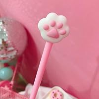 Xisheep Cute Kawaii Cat Roller Ball Writing Gel Pen with 0.5 mm Fine Point Stationery Office Supplies (A)