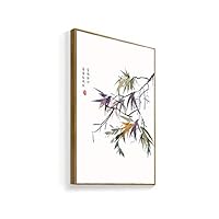 Framed Canvas Home Artwork Decoration Antique Plant Canvas Wall Art for Living Room, Bedroom - 16x24 inches