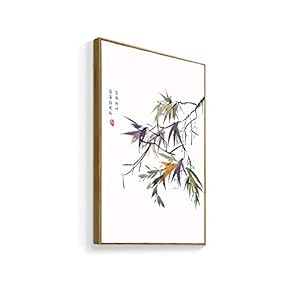 Framed Home Artwork Antique Plant for Living Room Bedroom