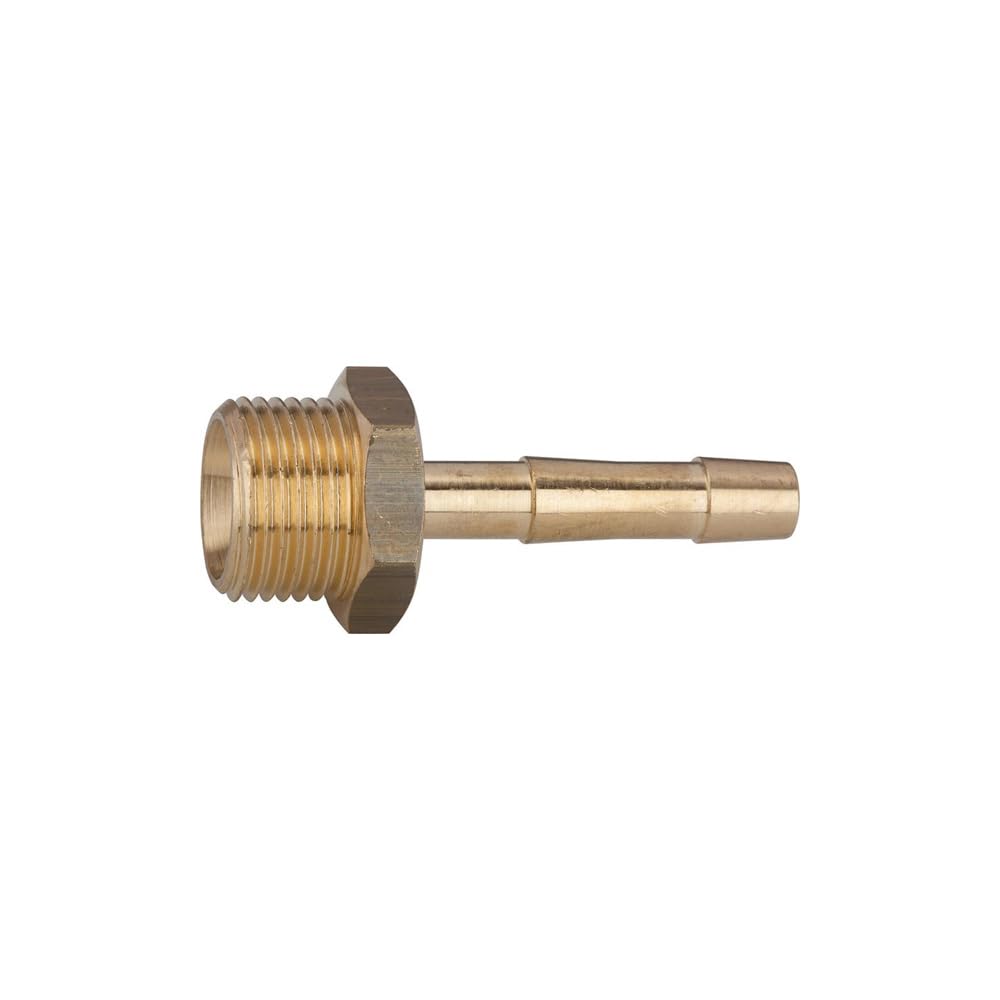RIEGLER MS2393413 Screw-In Hose Nozzle with External Thread Cylindrical for Hose LW 13 mm Brass CW614N SW 32 G 3/4 Inch