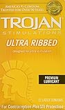 TROJAN CONDOM ULTRA RIBBED LUB, 12 EA