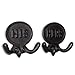 Wallcharmers Set of 2 His and Hers Towel Hooks for Bathrooms, Mr & Mrs. Farmhouse and Rustic Bathroom Hooks for Towels, Bronze