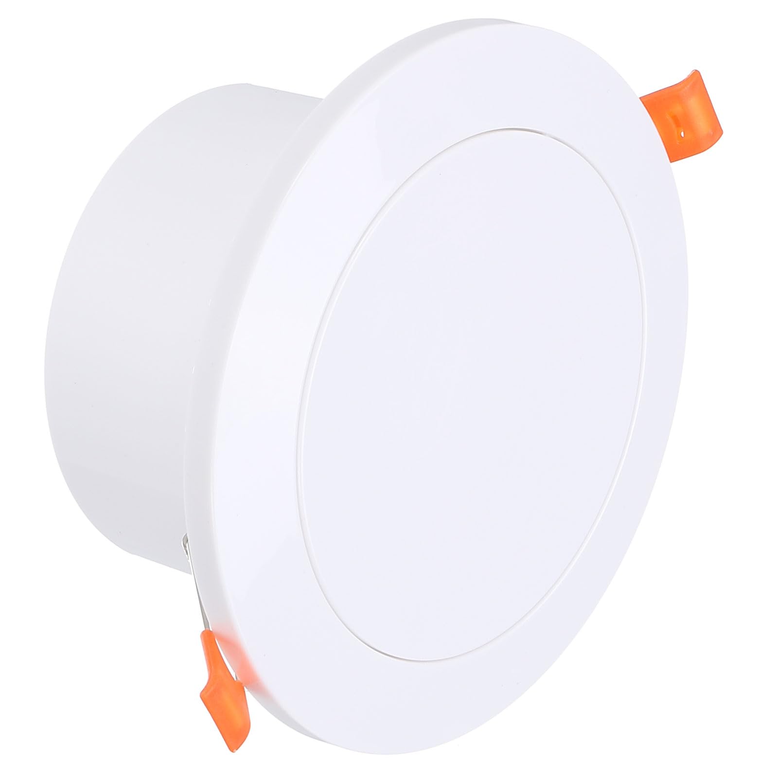 PATIKIL 4 Inch Round Air Vent Spring Loaded, ABS Adjustable Soffit Exhaust Vent Cover with Built-in Screen Mesh for Home Living Room Kitchen Office Ventilation, White