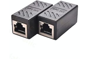 Haitronic 2 Pack RJ45 Coupler ethernet Cable Coupler LAN Connector Inline Cat7/Cat6/Cat5e Ethernet Cable Extender Adapter Fem